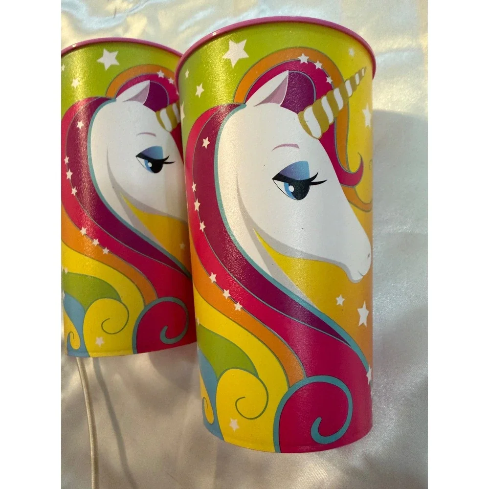 Unique Party Favors Unicorn Rainbow Plastic Cups Set of 2 BPA-Free 69788